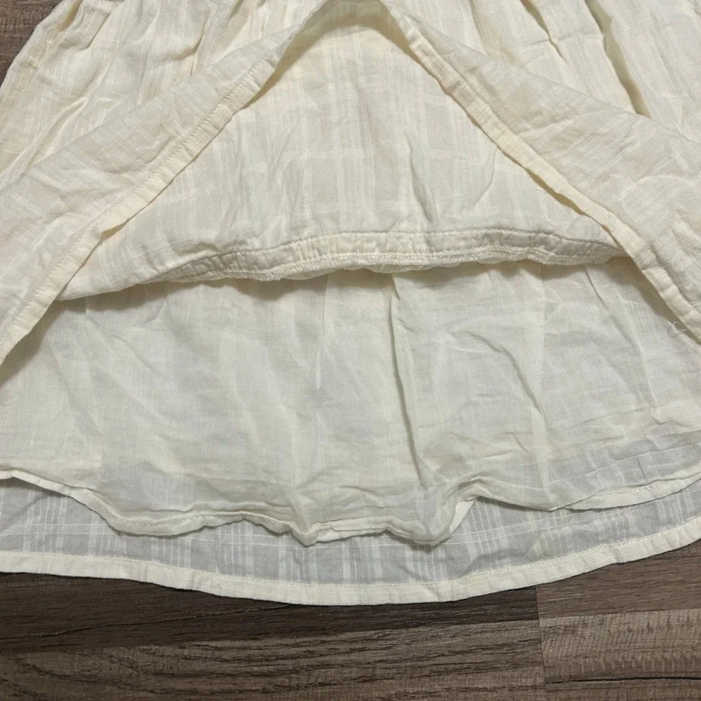 Old Navy Boho Babydoll Dress Girls 4T White Ivory Cream Lace Tassel Emoroidery